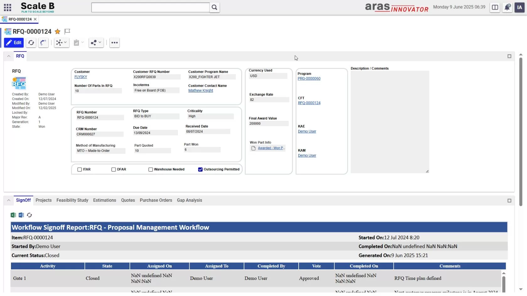 ScaleB RFQ Management