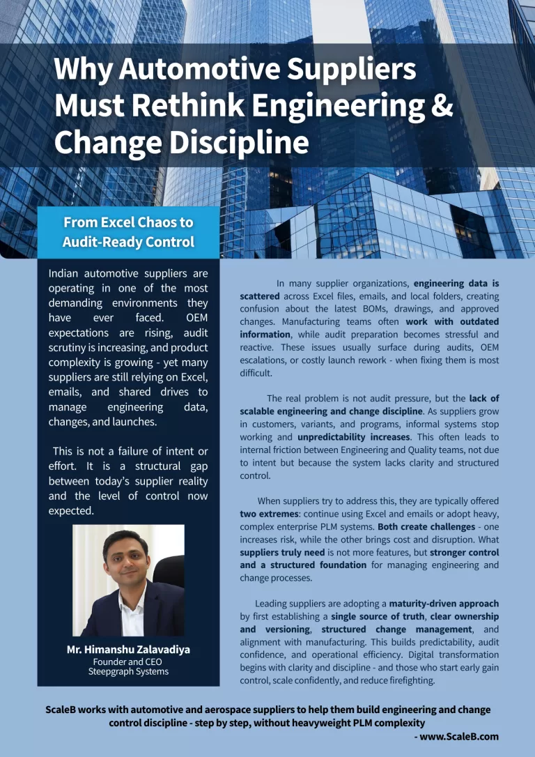 Why Automotive Suppliers Must Rethink Engineering & Change Discipline